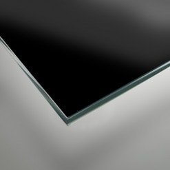 Schwarz lackiertes Glas - REF 9005, 4mm