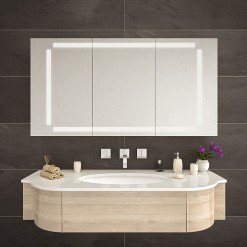 Spiegelschrank Badezimmer mit LED-Beleuchtung - DENVER Spiegelschrank Badezimmer mit LED-Beleuchtung - DENVER