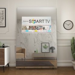 Standspiegel mit TV