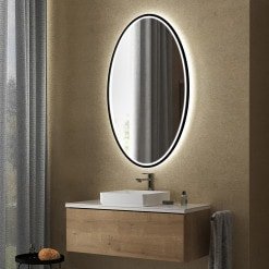 Teillack Spiegel oval beleuchtet F661L4OTL