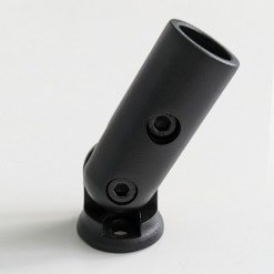 Wandanschluss schwarz 180° verstellbar für Ø 12 mm Stabistange geeignet