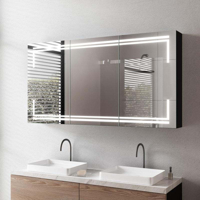 Spiegelschrank auf Maß aus schwarzem Aluminium - Ruhr/Schwarz