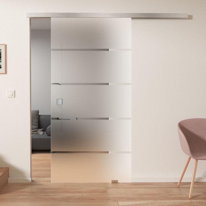 Glas-Schiebetür satiniert AREA 2/IS