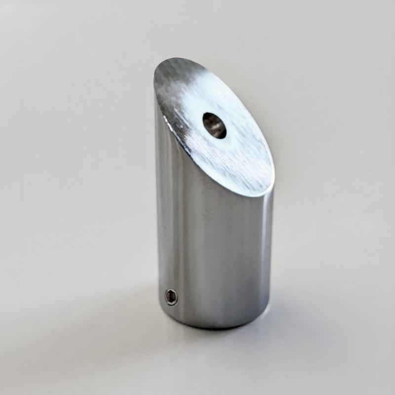 Wandanschluss Rund Chrom für 45°-Befestigung von 12 mm Stabilisationsstangen