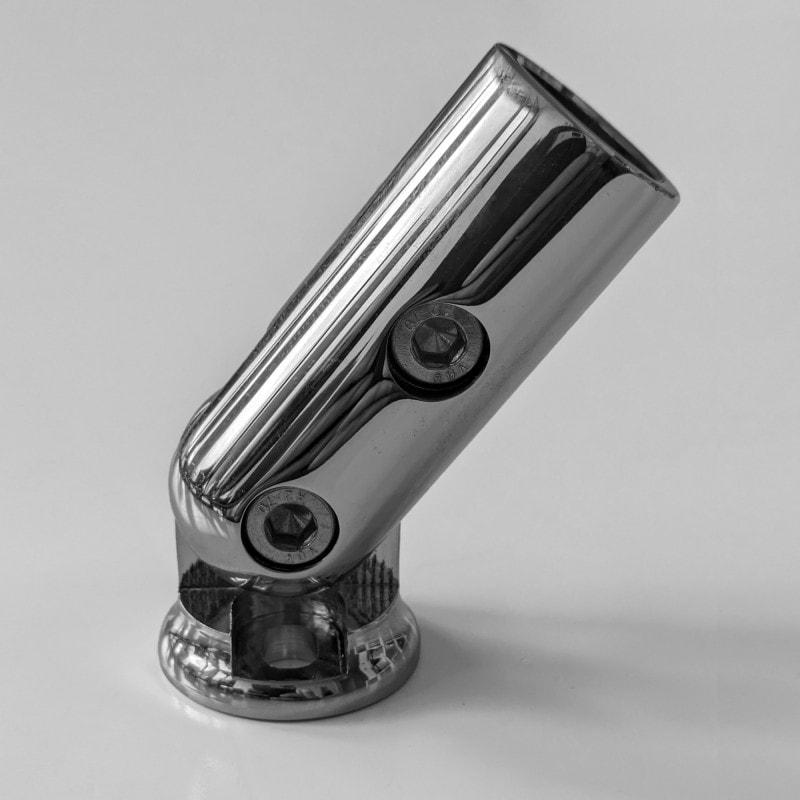 Wandanschluss Chrom 180° verstellbar für Ø 16 mm Stabistange geeignet