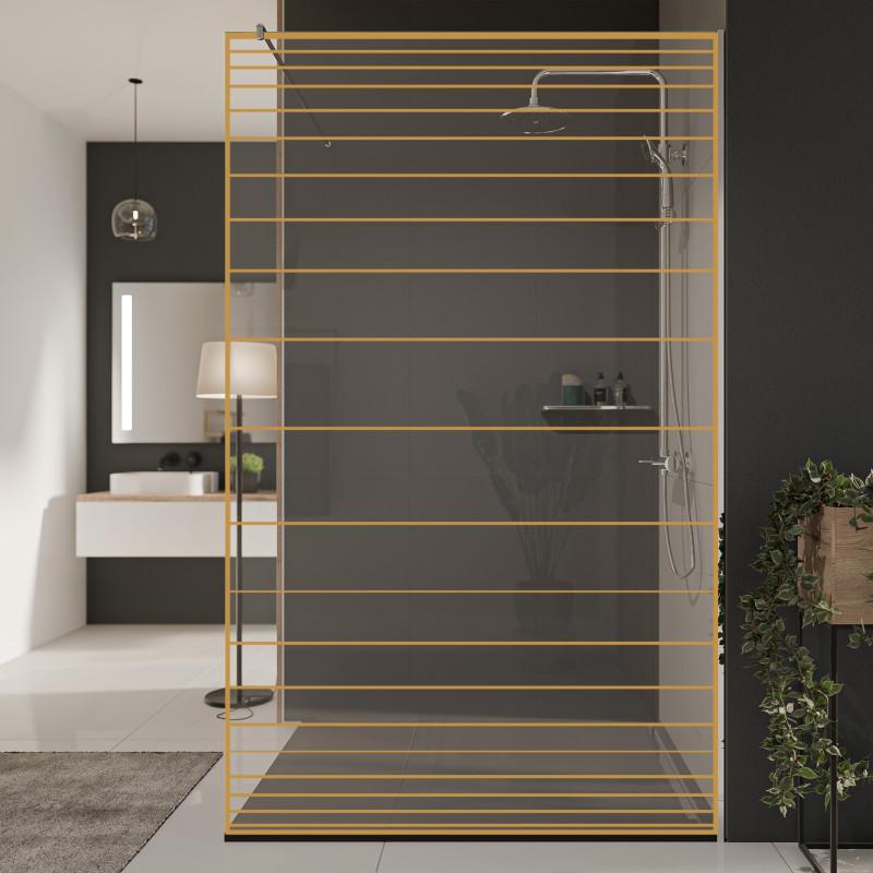 Glastrennwand Dusche mit Farbdruck FRAME FORRADO 1