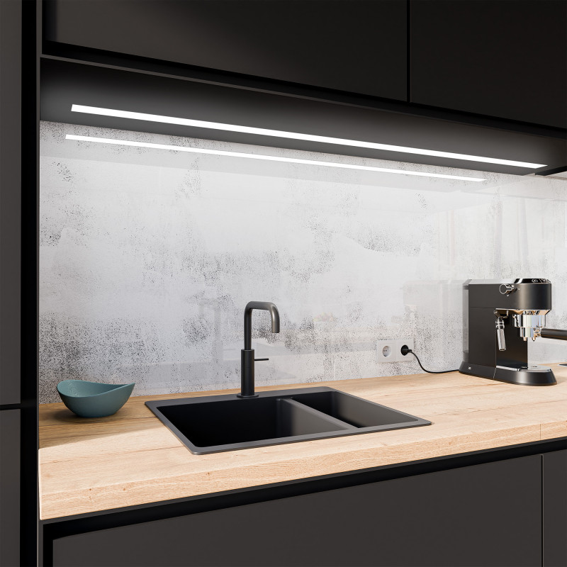 Küchenrückwand ESG Glas 6mm mit keramischen Farbdruck  DIRTY WALL 1