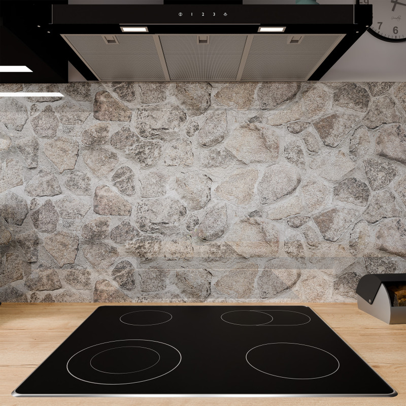 Küchenrückwand ESG Glas 6mm mit keramischen Farbdruck BRUCHSTEIN