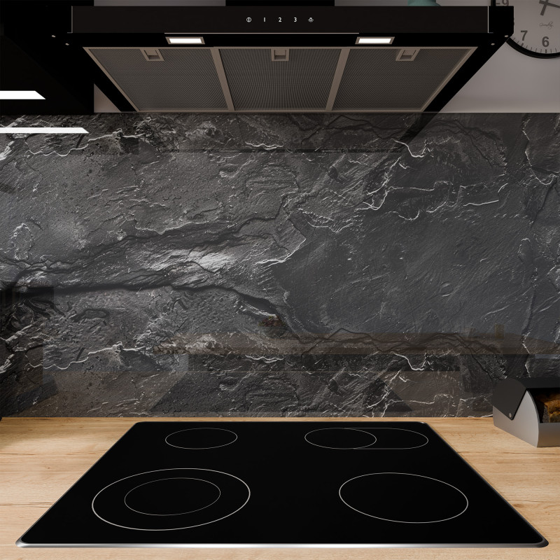 Küchenrückwand ESG Glas 6mm mit keramischen Farbdruck SCHIEFER 1