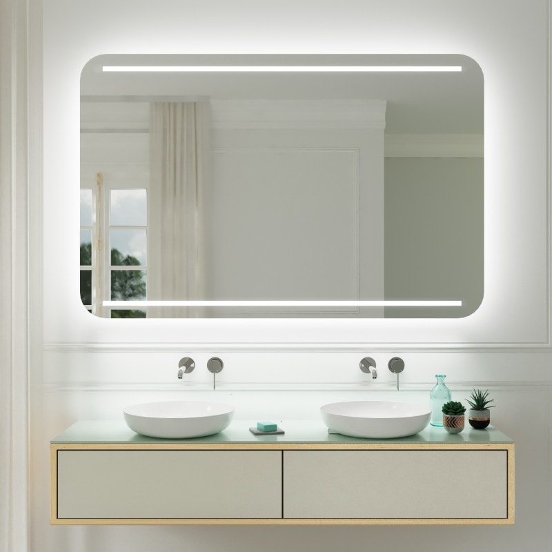 Badspiegel mit abgerundeten Ecken M508L4R