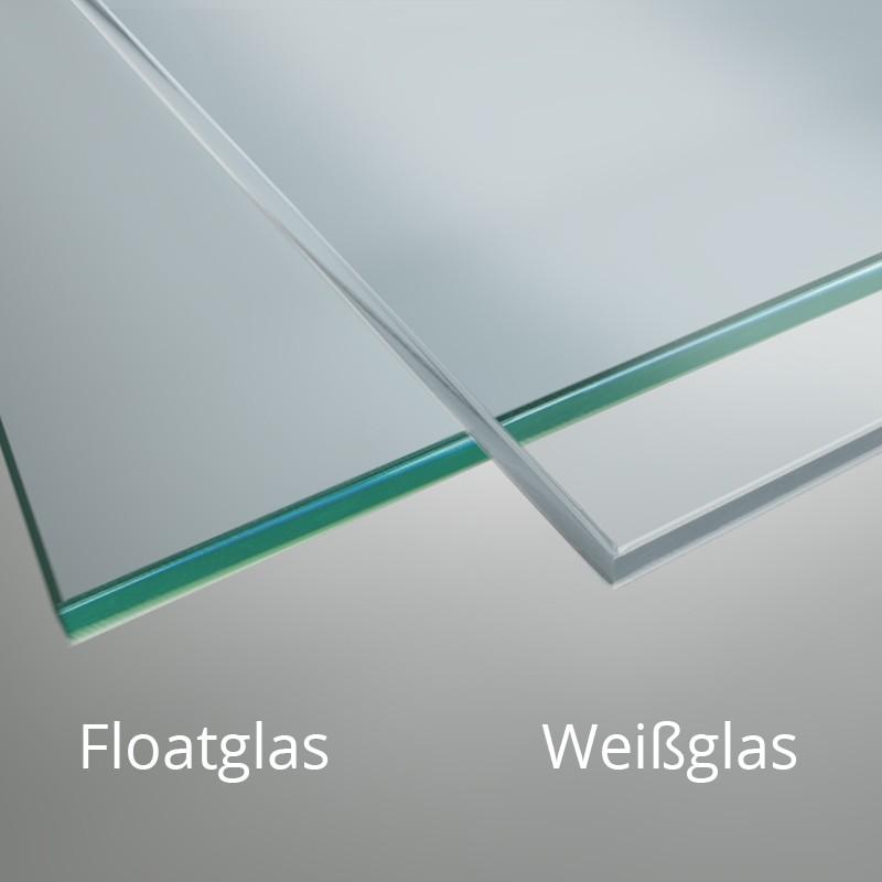 Unterschied normales Glas - Weißglas