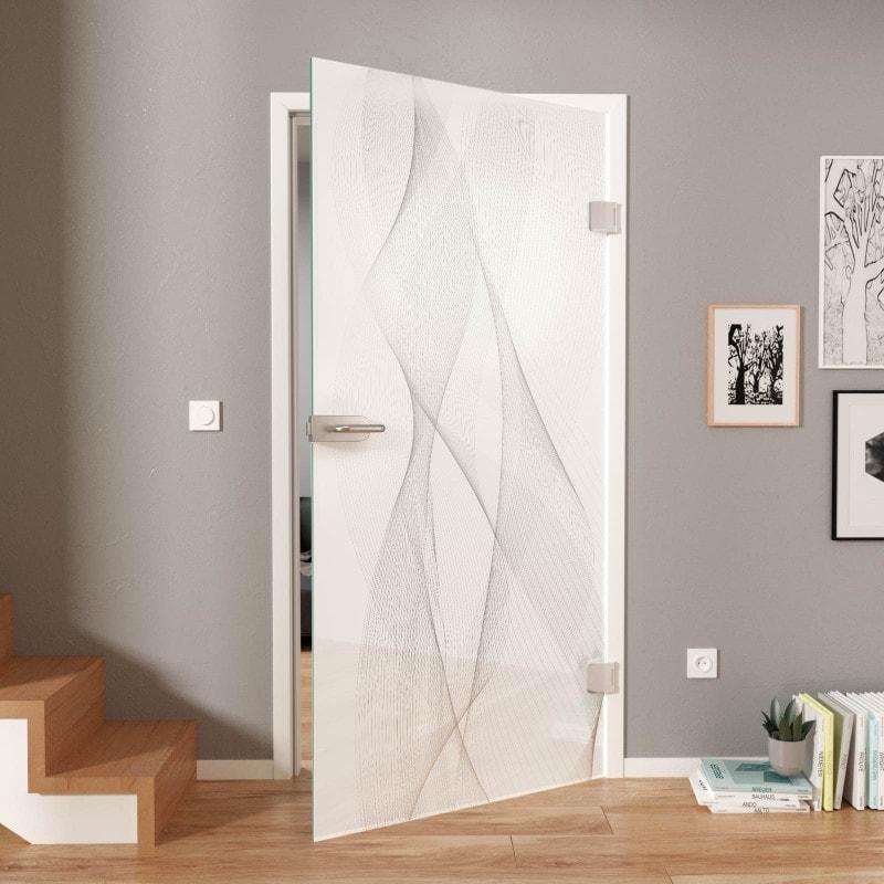 Glastür lackiert mit Laser-Motiv ARRAY 1