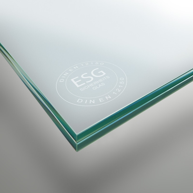 VSG aus ESG Glas 8,76 mm matt