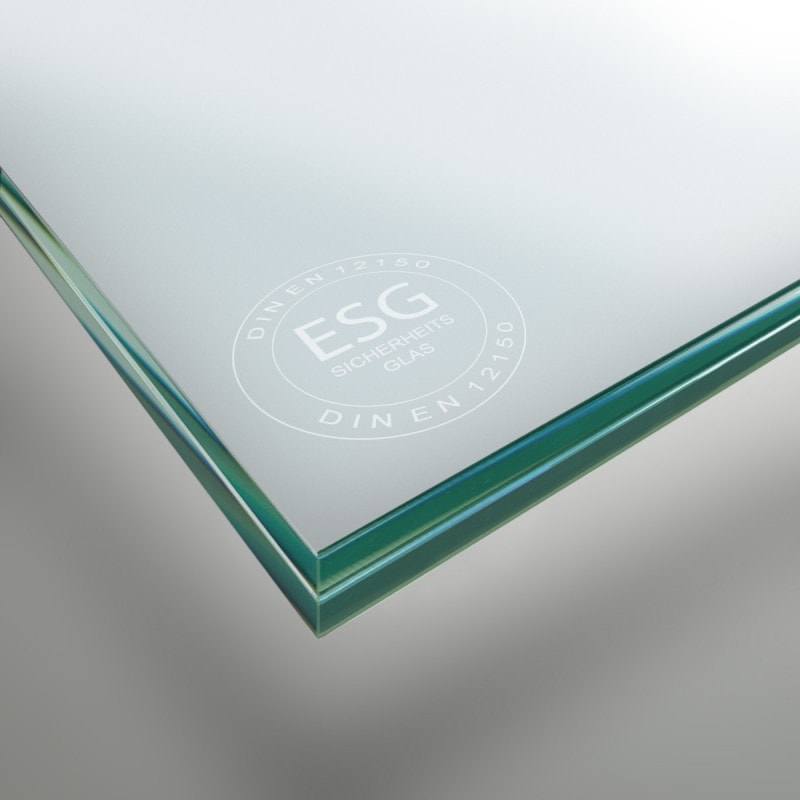 VSG aus ESG Glas 10,76 mm matt