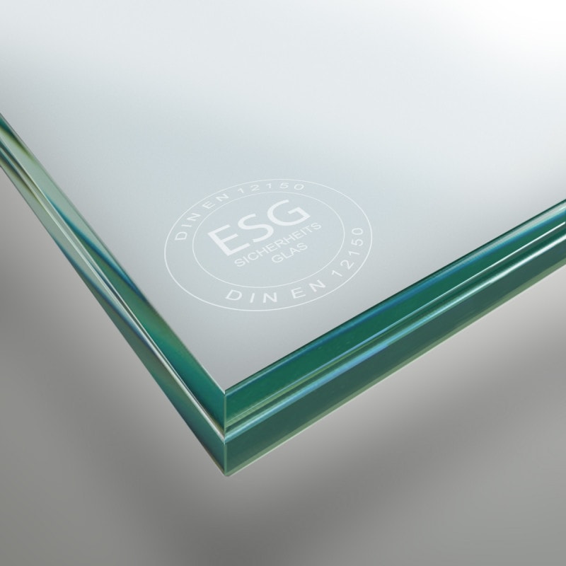 VSG aus ESG Glas 21,52 mm matt