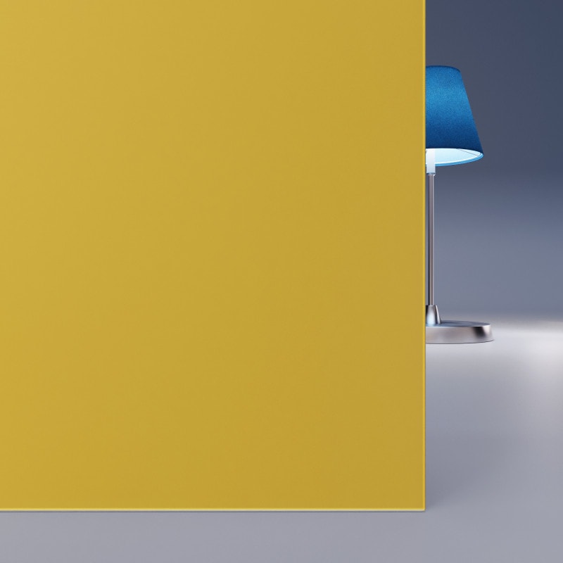 Gelb lackiertes ESG Glas SATINATO 4mm