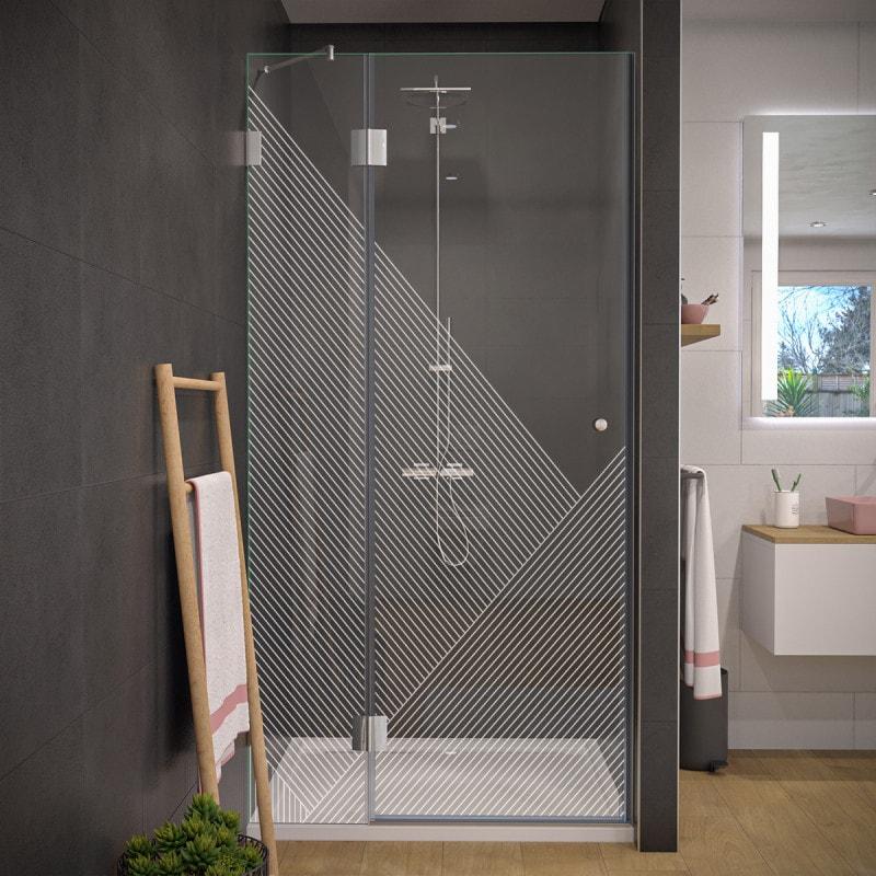 Glas Duschtür auf Maß mit Motiv DESIGN 3/104