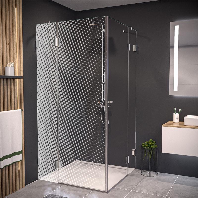 Design Duschkabine Glas Eckeinstieg DOT 2/209