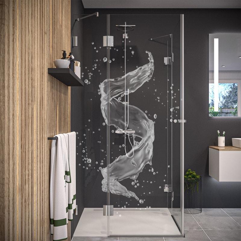 Duschkabine Glas Eckeinstieg WASSER 3/209
