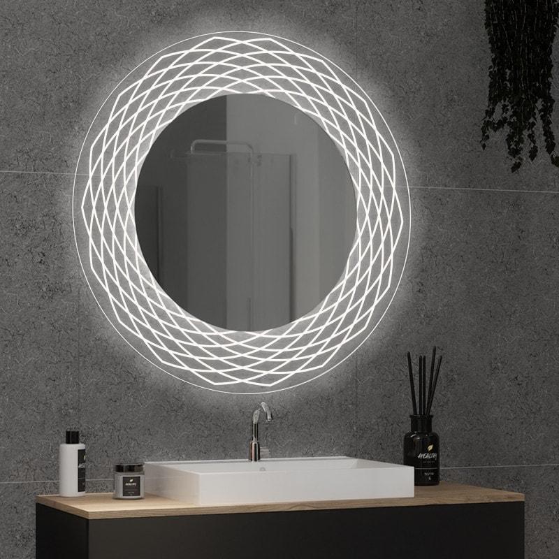 Runder LED Spiegel mit Glas-Rahmen Lisandra 3