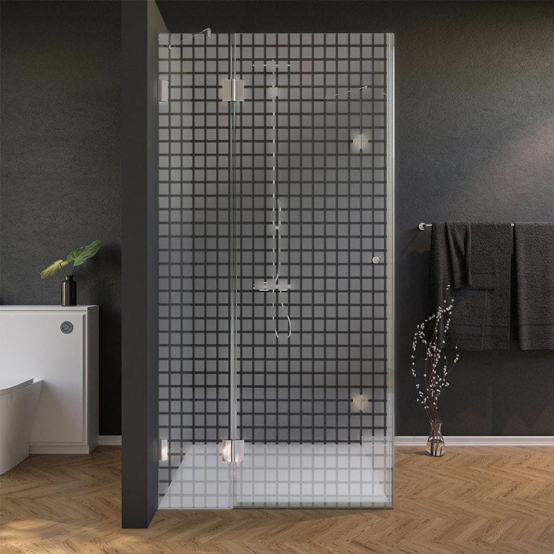 Glas Duschkabine, Tür seitlich CARRE 2/210