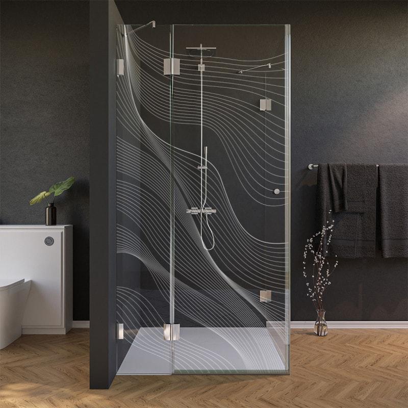 Glas Duschkabine Tür seitlich mit Dekor ARRAY 3/210