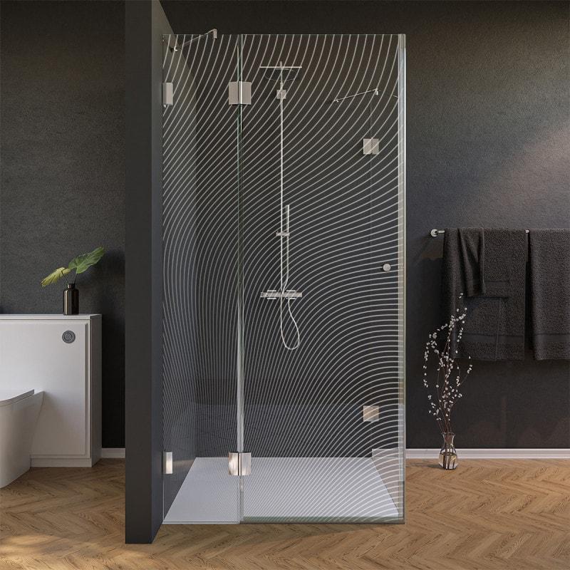 Glas Duschkabine Tür seitlich mit Dekor ARRAY 4/210