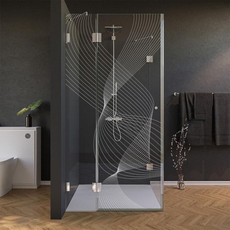 Glas Duschkabine Tür seitlich mit Dekor ARRAY 5/210