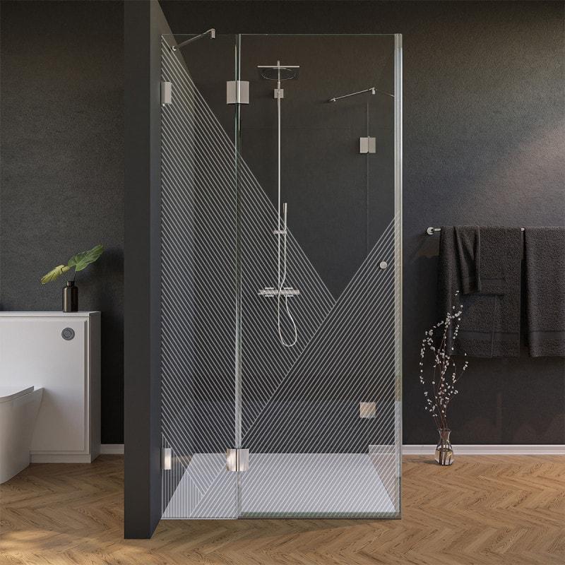 Glas Duschkabine Tür seitlich DESIGN 3/210