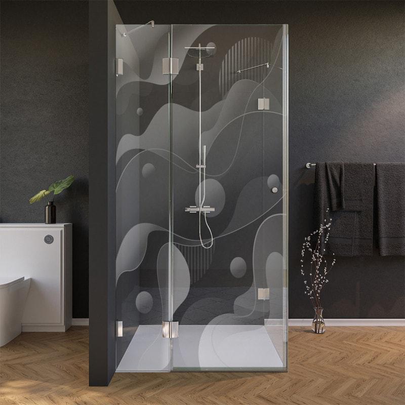 Glas Duschkabine Tür seitlich DESIGN 4/210