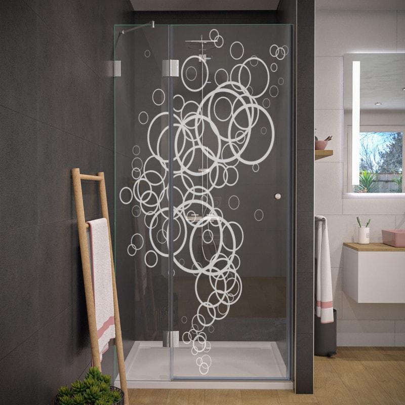 Laser-Design Duschtür aus Glas CERCO 1/104