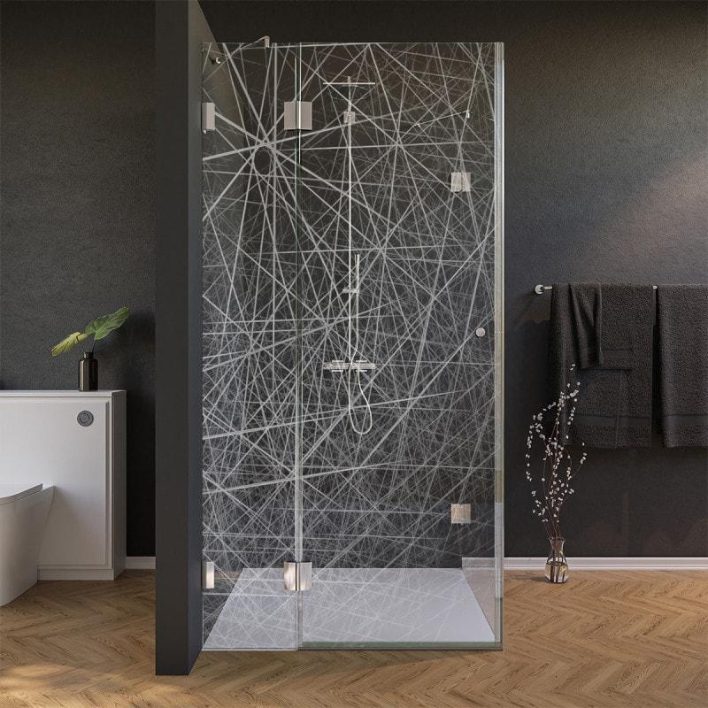 Glas Duschkabine Tür seitlich mit Dekor DESIGN 2/210