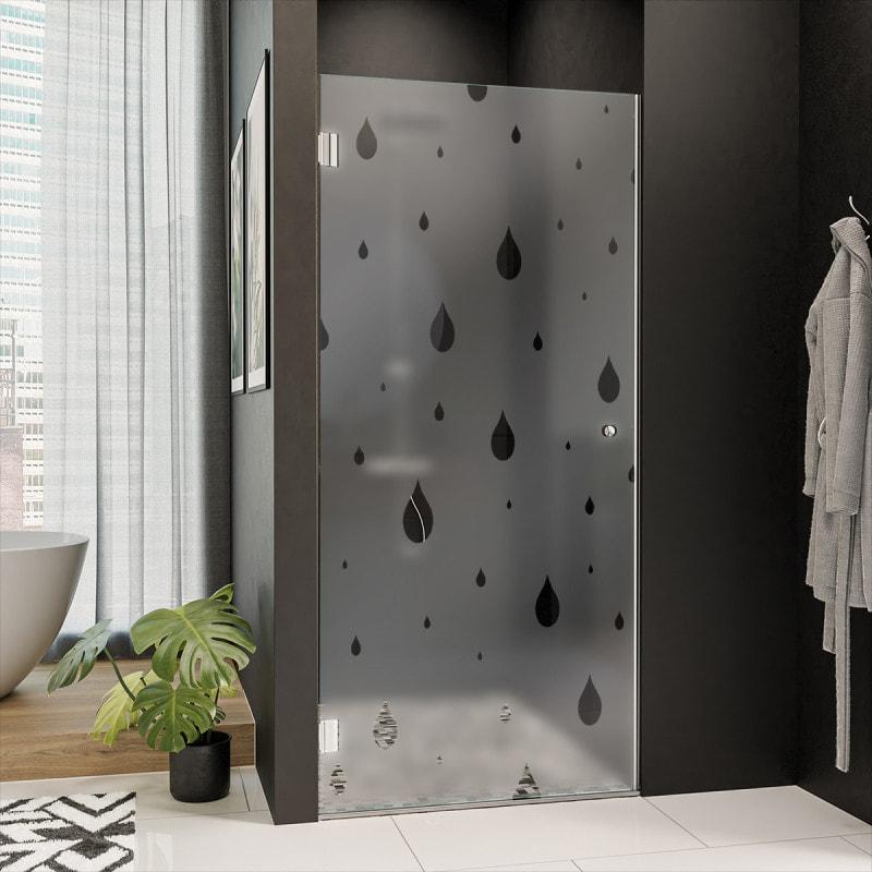 Dusche Glastür mit Dekor TROPFEN 1/101