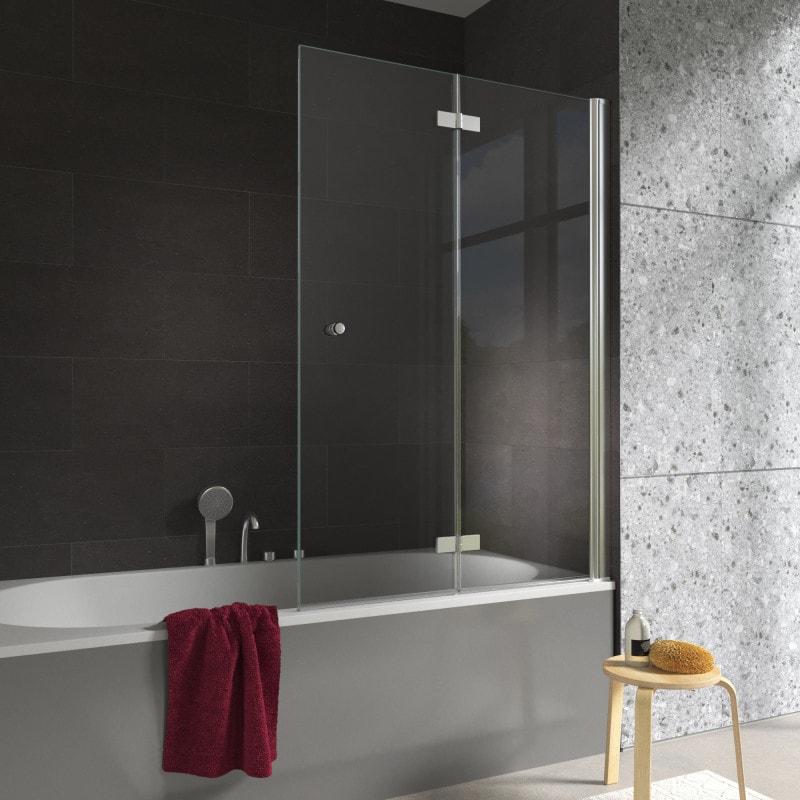 Badewannenaufsatz mit Drehfalttür Glas nach Maß - Perla (rechts) Badewannenaufsatz mit Drehfalttür Glas nach Maß - Perla (rechts)