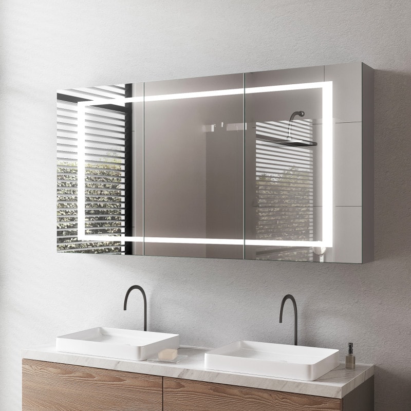 Badspiegelschrank aus Alu beleuchtet - Werra