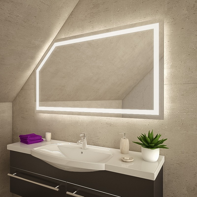 LED Badspiegel mit Dachschräge - Yanagod