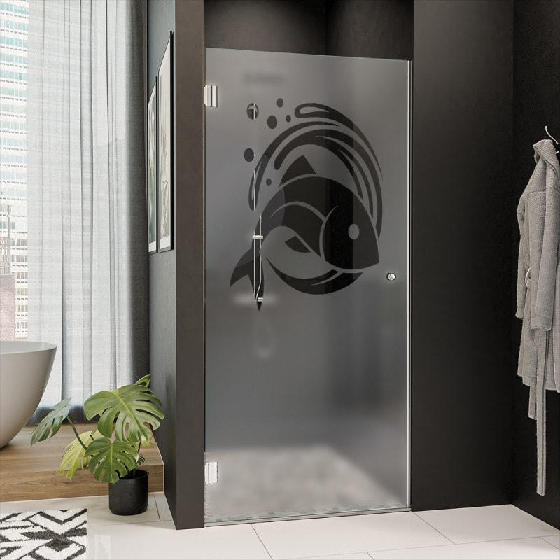 Dusche Nischentür mit Motiv FISCH 101