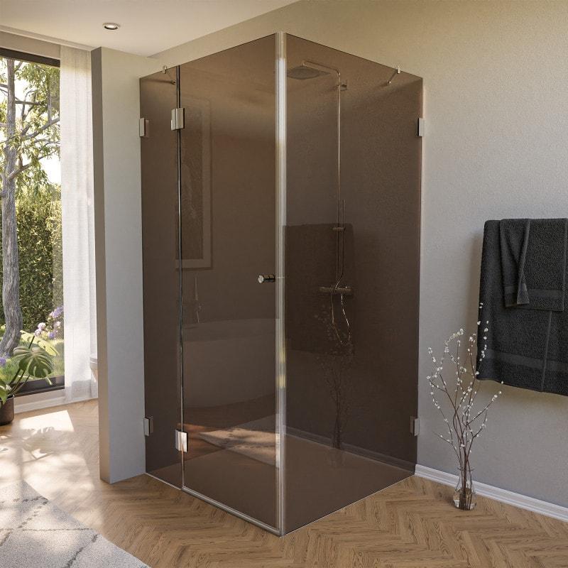 Duschkabine Parsol Glas Bronze, Tür seitlich 210 Duschkabine Parsol Glas Bronze, Tür seitlich 210