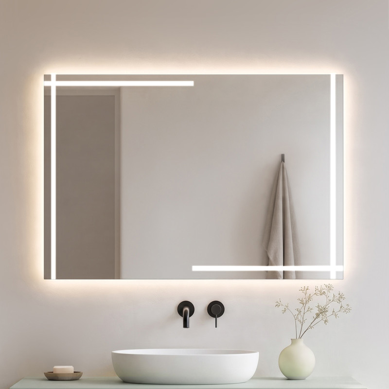 Badspiegel mit LED Beleuchtung - Pechina