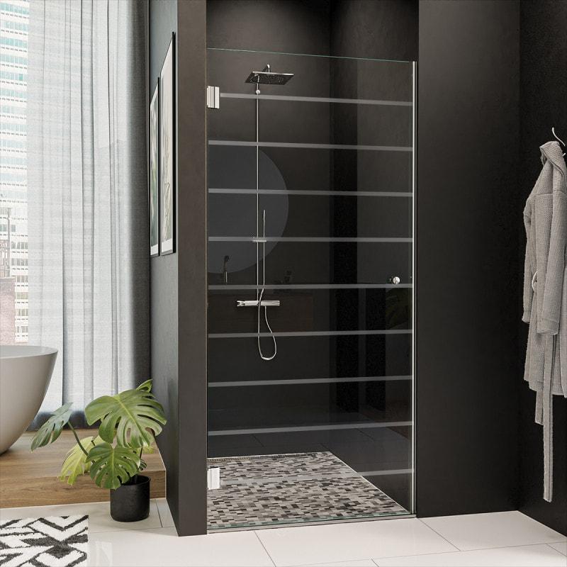 Dusche Glas Nischentür mit Dekor FORRADO 3/101