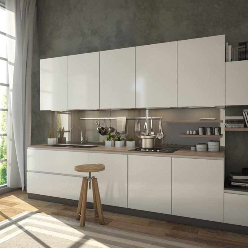 Braune Glas Nischenwand für die Küche (REF 7013) kaufen