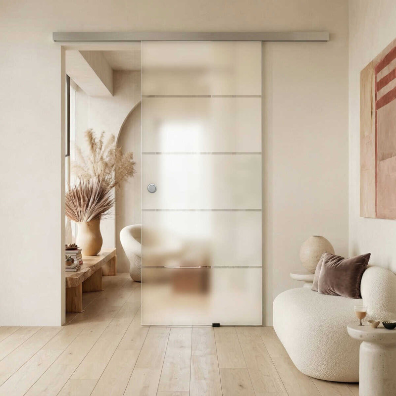 Glas-Schiebetür satiniert AREAL 2/GF