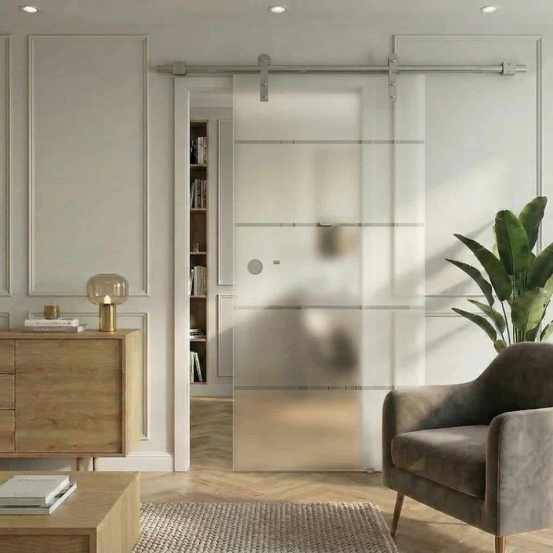 Glas-Schiebetür satiniert AREAL 2S/GF
