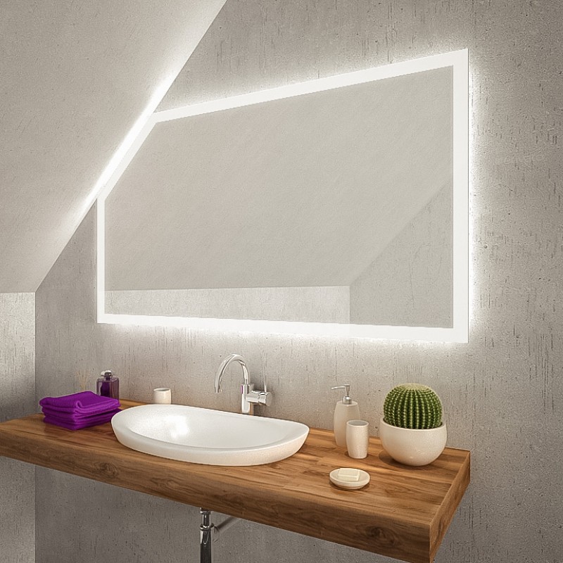 LED Badspiegel Dachschräge Smart Home KNX/Dali - Cuarto SH