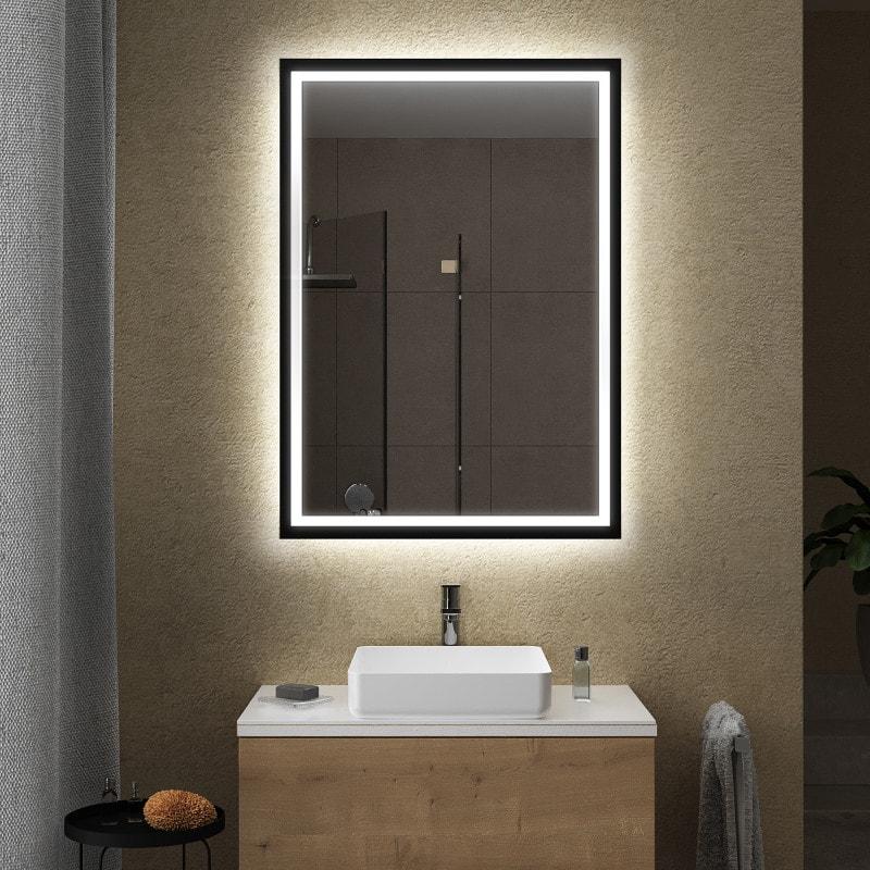 LED Badspiegel Teillack - New York Black LED Badspiegel Teillack - New York Black