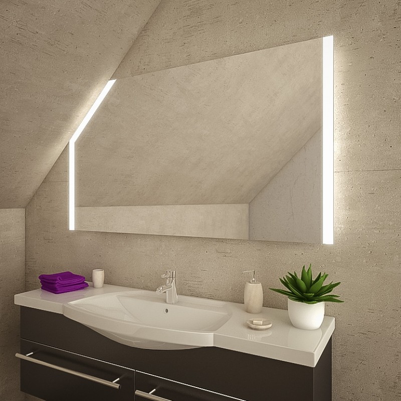 LED Badspiegel mit Dachschräge - Akita