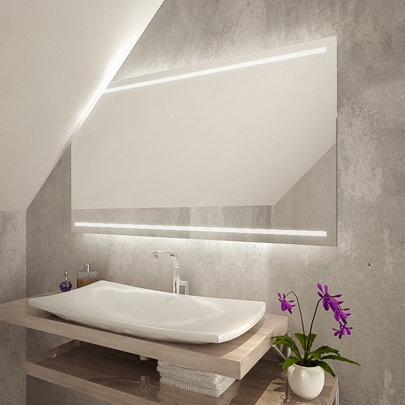 LED Badspiegel mit Dachschräge - Iadnes