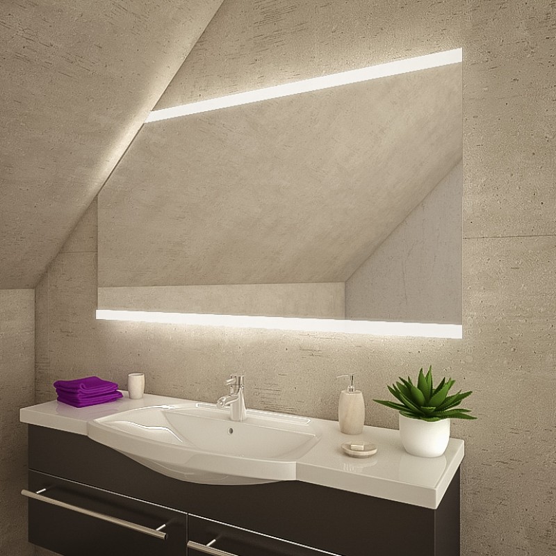 LED Badspiegel mit Dachschräge - Mendoza