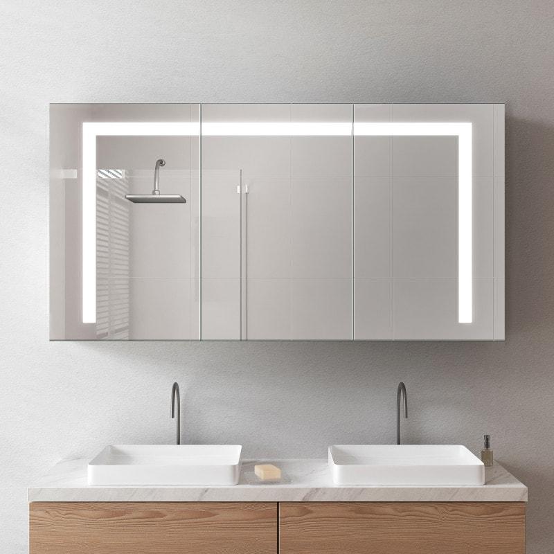 LED Spiegelschrank aus Aluminium - Aller LED Spiegelschrank aus Aluminium - Aller