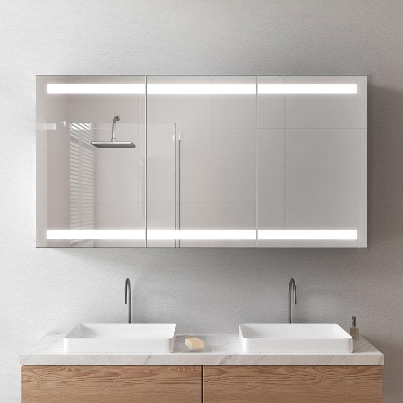 LED Spiegelschrank aus Aluminium - Donau LED Spiegelschrank aus Aluminium - Donau